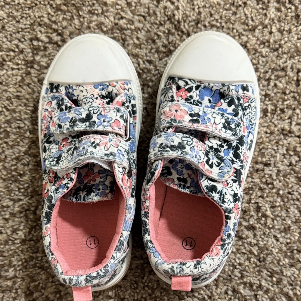 Jumping Beans Floral Kids Sneakers - Pink, Blue, Black